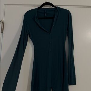 Women's Teal Button-Up Top